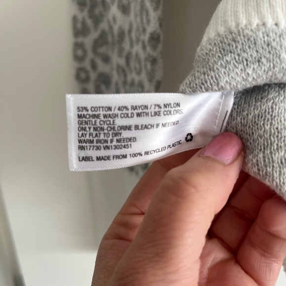 A New Day Grey Leopard Print Sweater. Size M. Worn once - excellent condition! - Picture 7 of 8